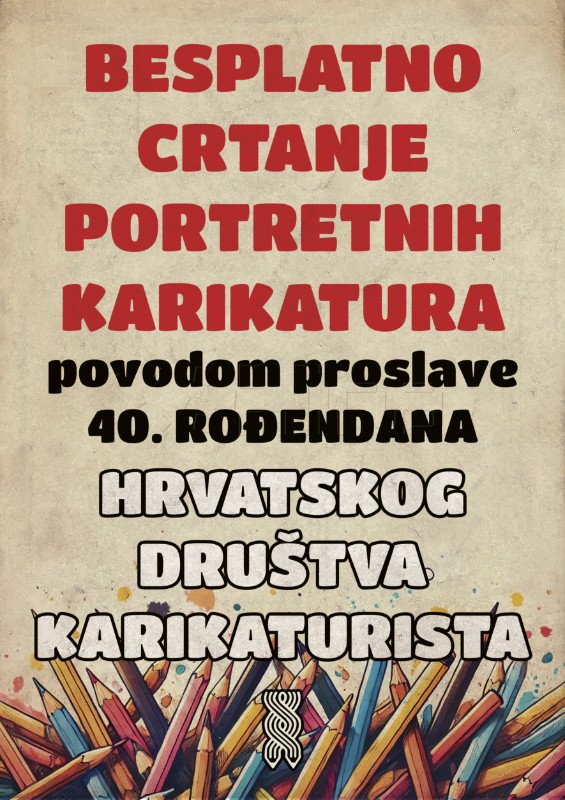 Hrvatsko društvo karikaturista organizira besplatno crtanje portretnih karikatura