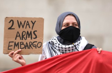BRITAIN ISRAEL PALESTINIANS PROTEST