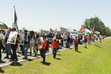 USA LOUISIANA MAHMOUD KHALIL RALLY