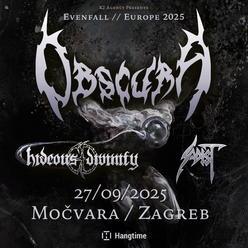 Death metalci Obscura, Sadist i Hideous Divinity sviraju krajem rujna u Močvari