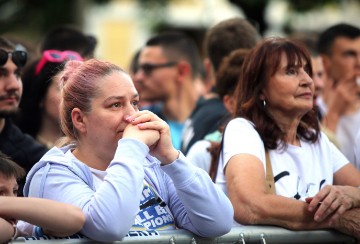Rijeka: Praćenje finala Kupa Hrvatske u nogometu na Korzu