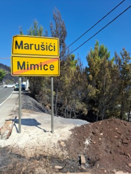 Posljedice požara koji je zahvatio područje Piska, Marušića i Mimice