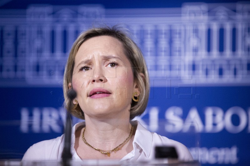 Zastupnica Možemo! Ivana Kekin održala je konferenciju za medije