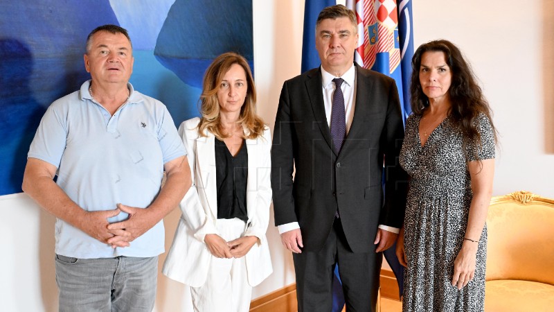 Predsjednik Milanović primio članove obitelji kapetana Marka Bekavca