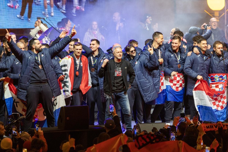 Doček brončanih rukometaša na Trgu bana Jelačića