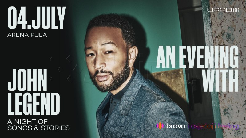 John Legend stiže 4. srpnja u pulsku Arenu