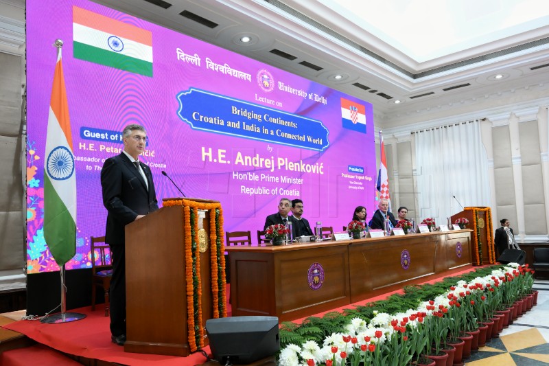 Plenković održao predavanje na Sveučilištu Delhi