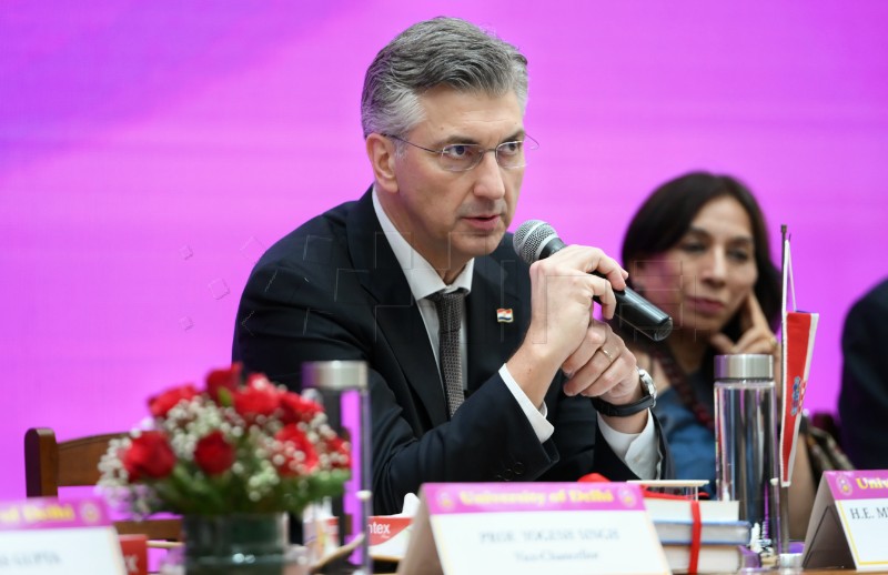 Plenković održao predavanje na Sveučilištu Delhi