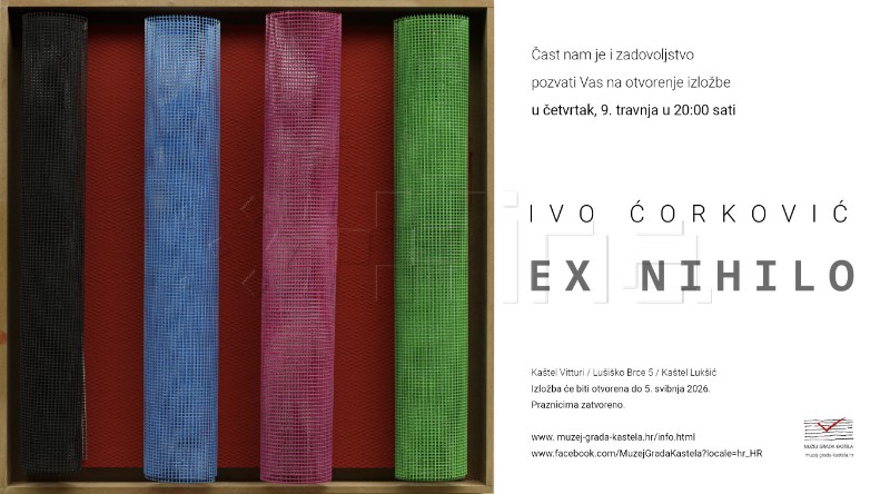 Izložba "Ex nihilo" Ive Ćorkovića u Muzeju grada Kaštela