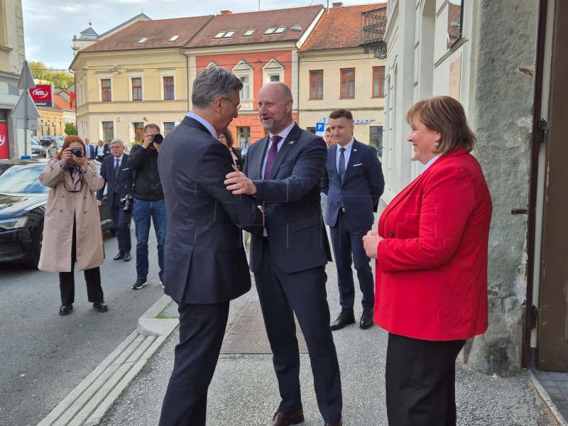 Sastanak premijera Andreja Plenkovića i  Željka Kolara u Krapini