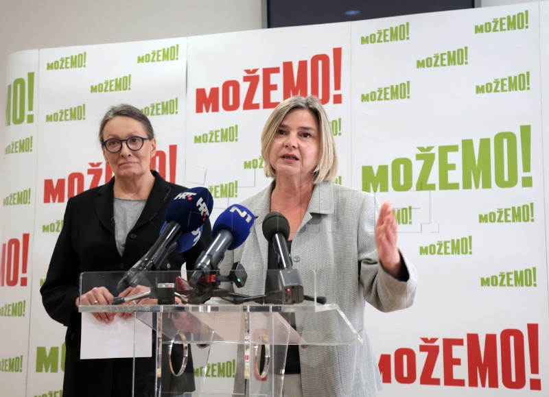Konferencija za medije saborskih zastupnica Sandre Benčić i Urše Raukar-Gamulin