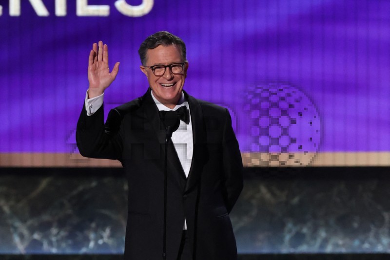 FILES-US-POLITICS-MEDIA-COLBERT-TRUMP
