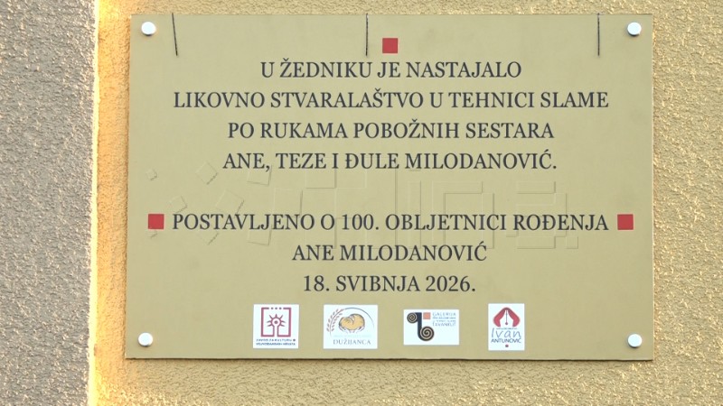Spomen-pločom odana počast utemeljiteljici slamarstva bačkih Hrvatica Ani Milodanović