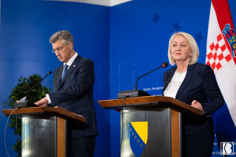 Sastanak premijera Plenkovića i predsjedateljice Vijeća ministara BiH Borjane Krišto
