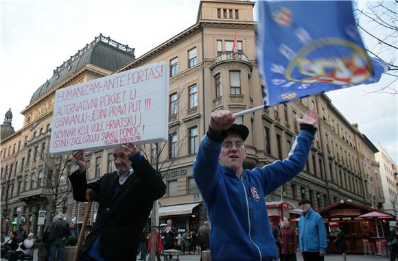 Zagreb: Protuvladin prosvjed                                                                                                                                                                                                                    