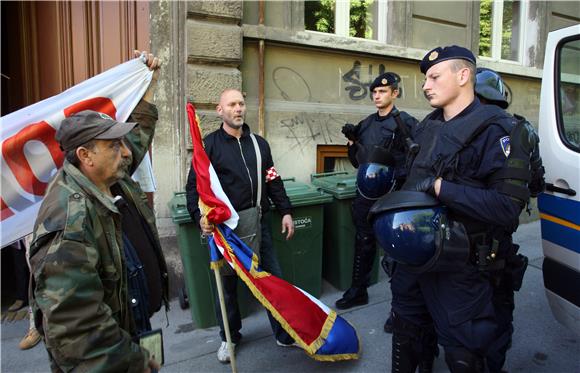 Zagreb: prosvjed članova pokreta "Stop progonu hrvatskih branitelja"                                                                                                                                                                            