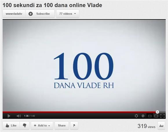 Vlada napravila video o njezinih sto "online" dana                                                                                                                                                                                              