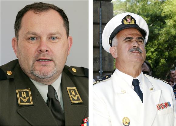 Razriješeni general pukovnik Slavko Barić i kontraadmiral Ante Urlić                                                                                                                                                                            