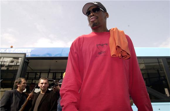 Bivša zvijezda NBA lige Dennis Rodman stigao je danas u Zagreb                                                                                                                                                                                  