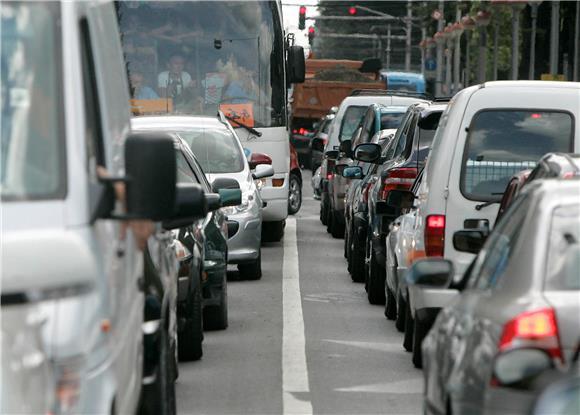 Otežani promet u centru Zagreba                                                                                                                                                                                                                 