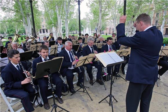 Koncert HKUD-a Željezničar i Puhačkog orkestra KTK Krakow na Zrinjevcu                                                                                                                                                                          