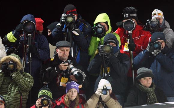 Slalom skijaša na Sljemenu                                                                                                                                                                                                                      