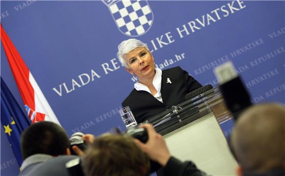 Tiskovna konferencija predsjednice Vlade RH Jadranke Kosor                                                                                                                                                                                      