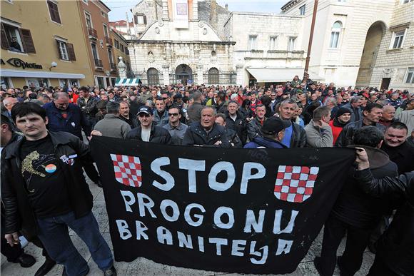 Prosvjed Zajednice braniteljskih udruga Zadarske županije                                                                                                                                                                                       