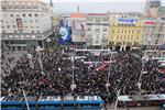 Prosvjed hrvatskih branitelja na Trgu bana Jelačića u Zagrebu                                                                                                                                                                                   