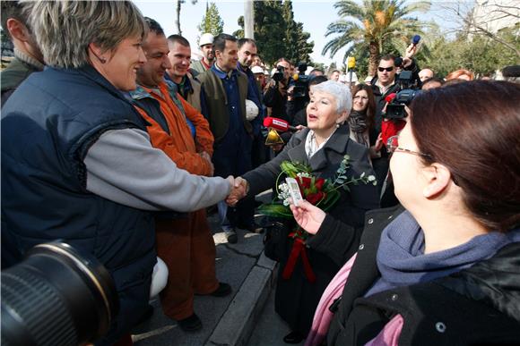 Predsjednica Vlade Jadranka Kosor posjetila Brodosplit                                                                                                                                                                                          