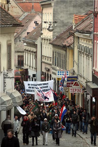 Zagreb: počeo prosvjed                                                                                                                                                                                                                          