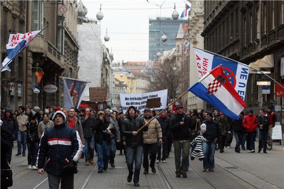 Zagreb: počeo prosvjed                                                                                                                                                                                                                          