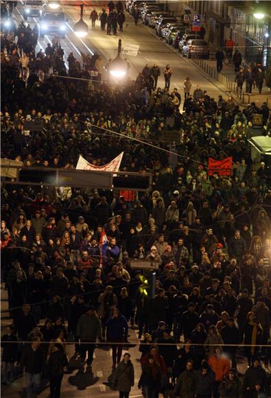 Zagreb: počeo prosvjed                                                                                                                                                                                                                          