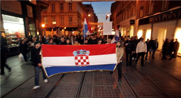 Protuvladin prosvjed u Zagrebu                                                                                                                                                                                                                  