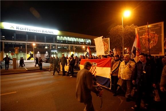 Protuvladin prosvjed u Zagrebu                                                                                                                                                                                                                  