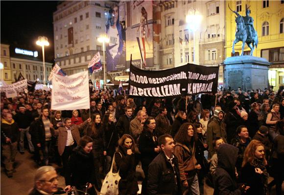 Nastavak prosvjeda u Zagrebu                                                                                                                                                                                                                    