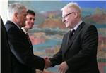 Predsjednik Republike Ivo Josipović primio je pobjednika Svjetskog kupa u skijanju Ivicu Kostelića                                                                                                                                              