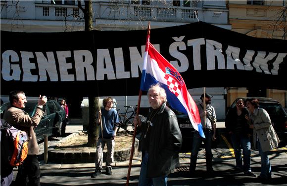 Povorka solidarnosti sa štrajkašima iz Večernjaka                                                                                                                                                                                               