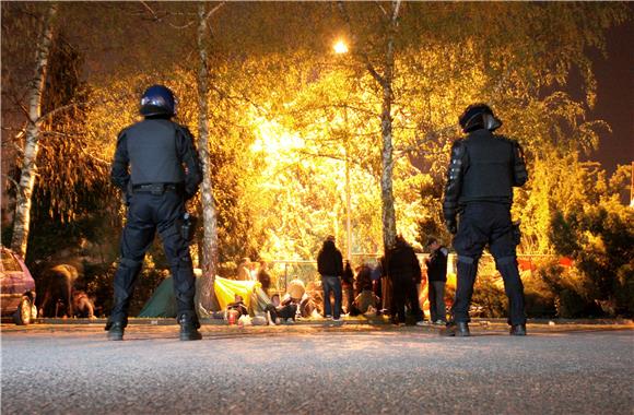 Protest ispred stadiona u Maksimiru                                                                                                                                                                                                             