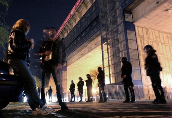 Protest ispred stadiona u Maksimiru                                                                                                                                                                                                             