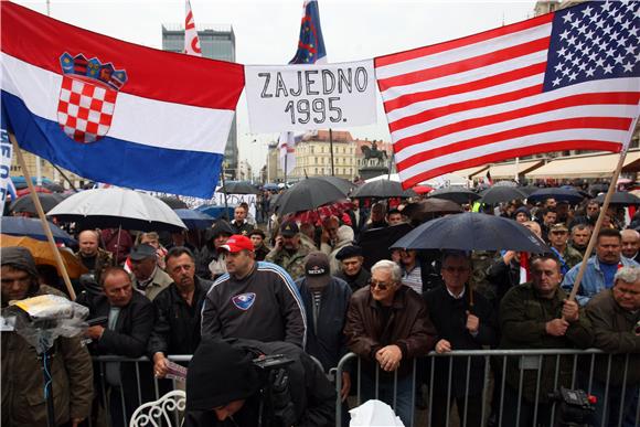 Prosvjedni skup ''Za Domovinu'' u Zagrebu                                                                                                                                                                                                       