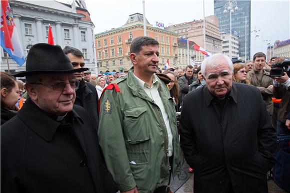 Prosvjedni skup ''Za Domovinu'' u Zagrebu                                                                                                                                                                                                       