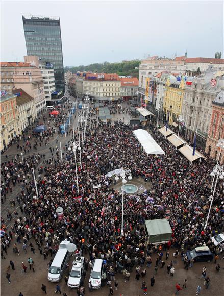 Prosvjedni skup ''Za Domovinu'' u Zagrebu                                                                                                                                                                                                       