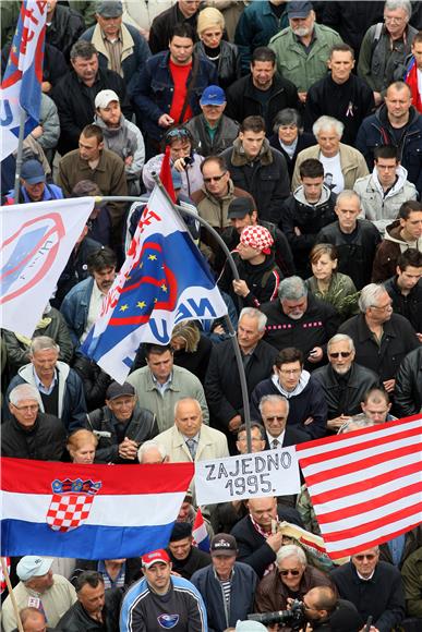 Prosvjedni skup ''Za Domovinu'' u Zagrebu                                                                                                                                                                                                       