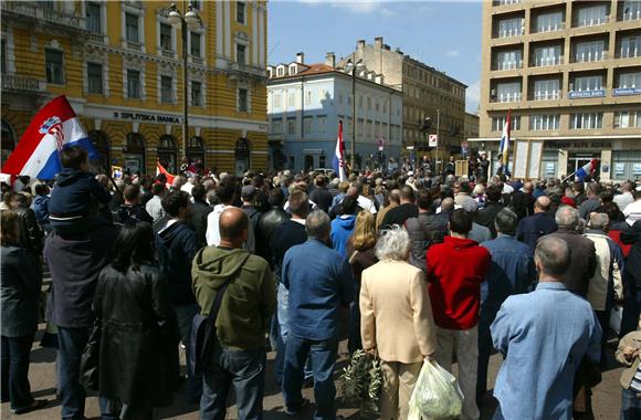 Rijeka: prosvjed zbog Haaških presuda                                                                                                                                                                                                           