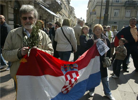 Rijeka: prosvjed zbog Haaških presuda                                                                                                                                                                                                           