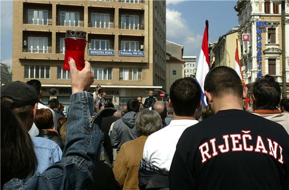 Rijeka: prosvjed zbog Haaških presuda                                                                                                                                                                                                           