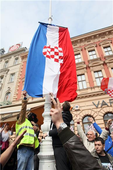 Prosvjedni skup ''Za Domovinu'' u Zagrebu                                                                                                                                                                                                       