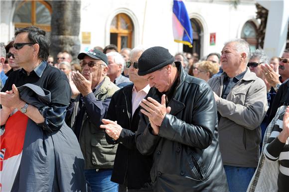 Skup potpore generalima i braniteljima na Rivi                                                                                                                                                                                                  