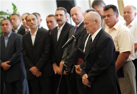 Predsjednik Josipović primio izaslanstvo 108. brigade Hrvatske vojske iz Slavonskog Broda                                                                                                                                                       